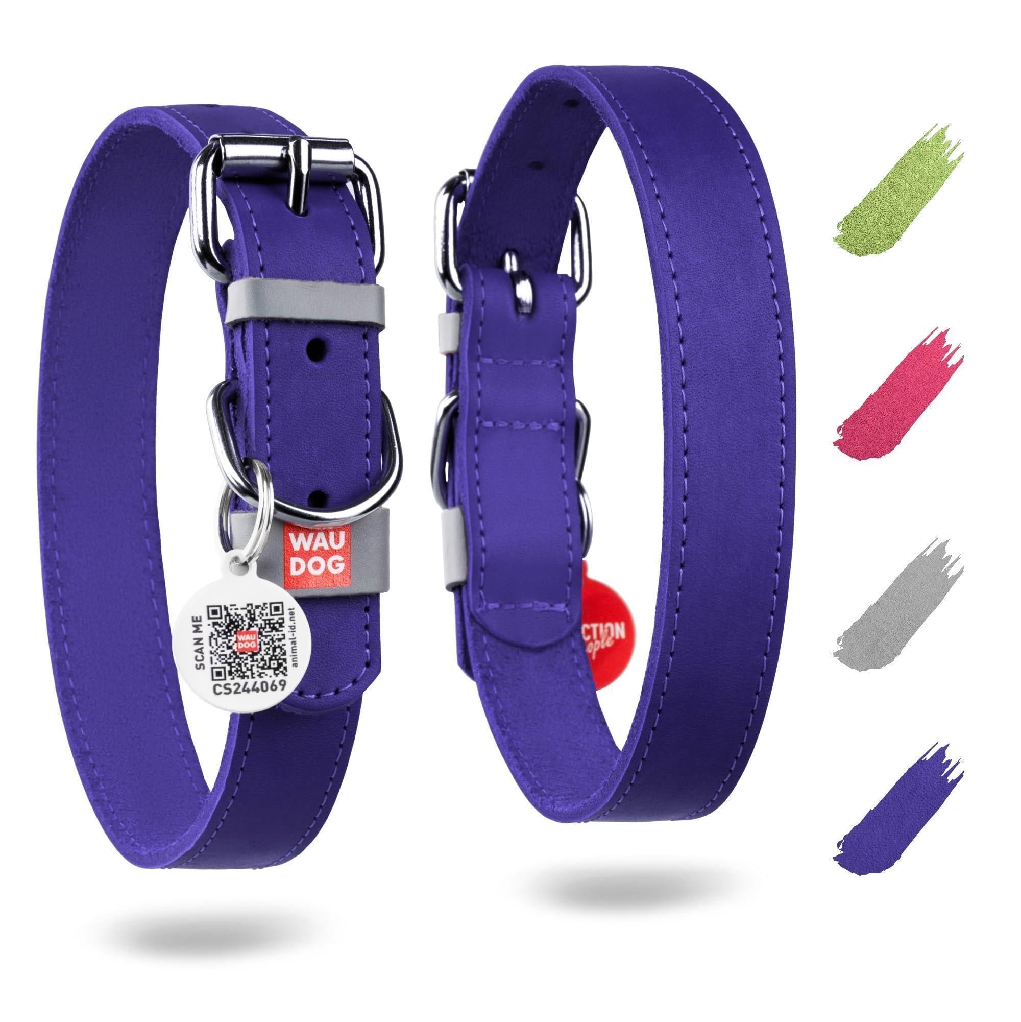 Durable Leather Dog Collar 15-20"