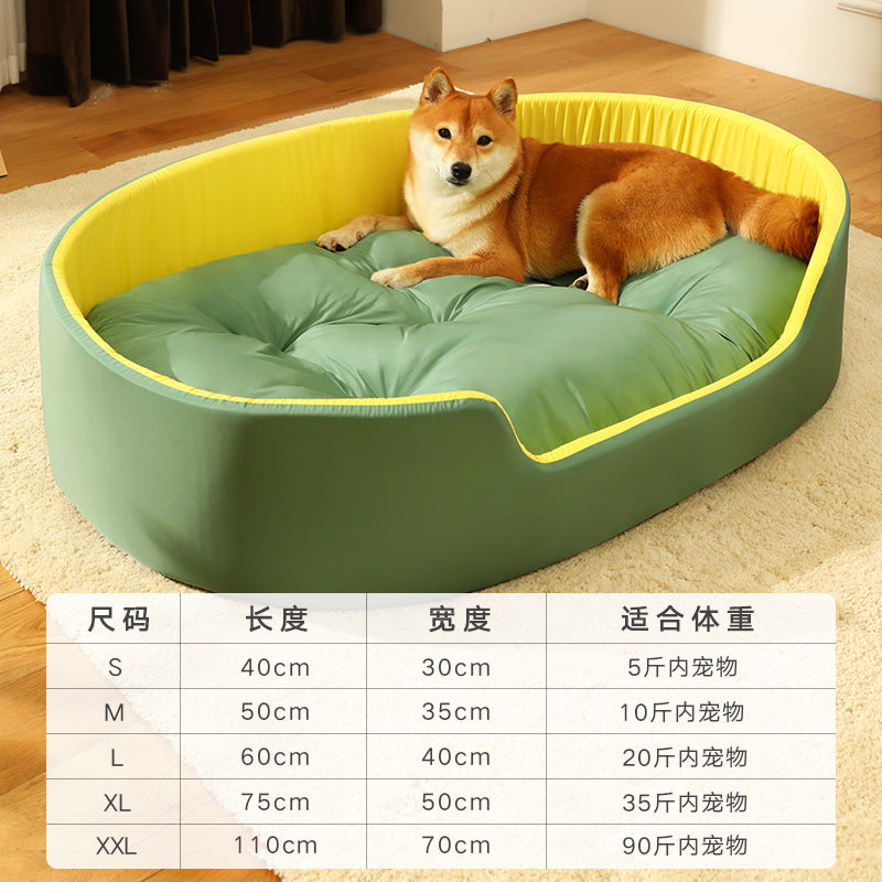 All-Season Stylish Pet Bed with Washable Cover