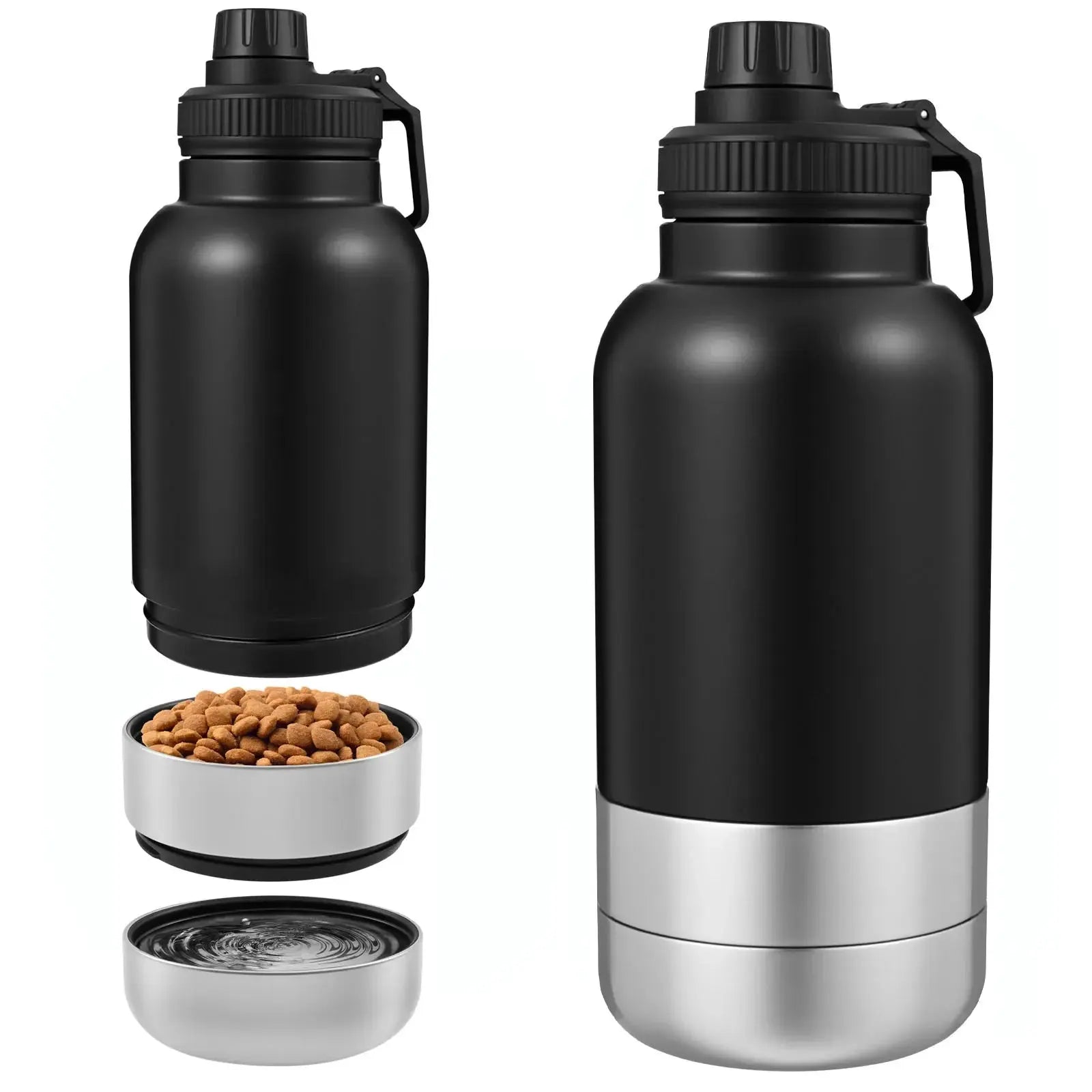 32 oz Capacity Portable Dog Water Bottle 3 in 1 Leak Proof Dog Travel Water Bottle with 2 Detachable Bowls for Walking Hiking CobraDobra