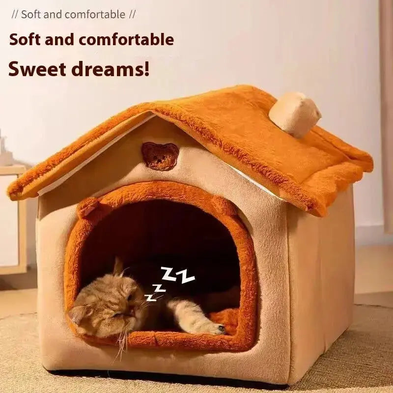 All Season Dog House Style Bed - Removable Washable CobraDobra