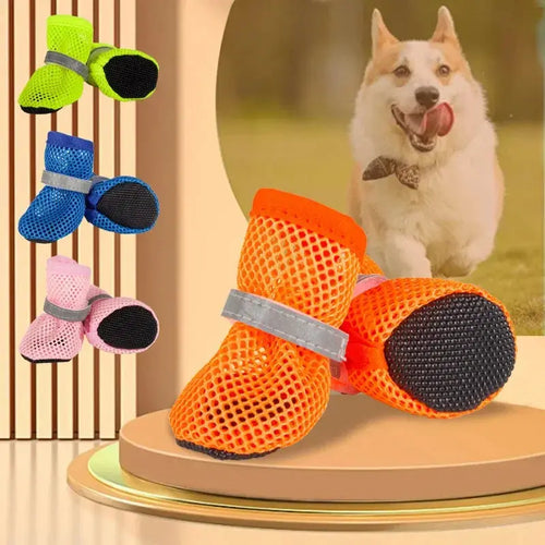 4pcs Dog Shoes Non-slip Breathable Wear-resistant CobraDobra