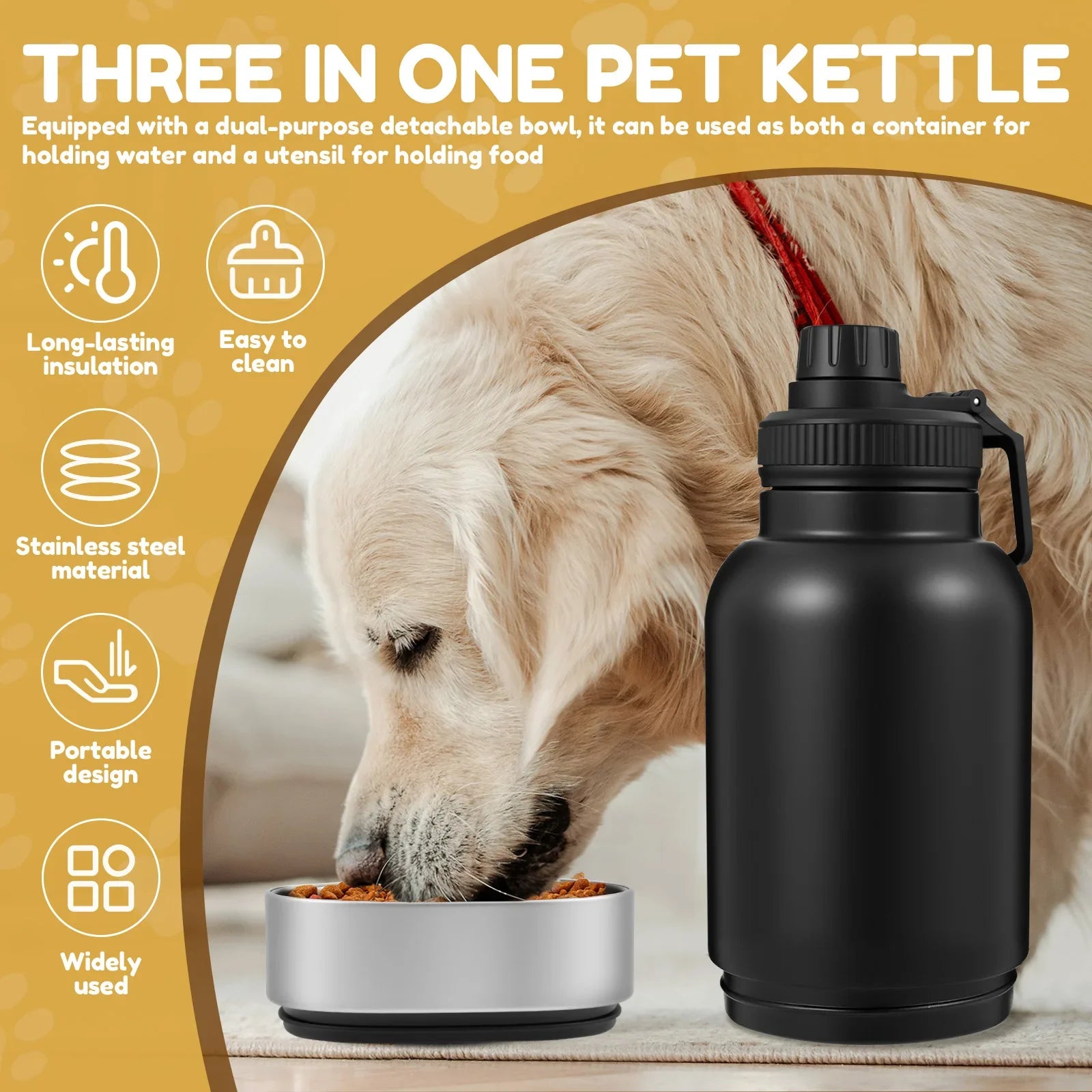 32 oz Capacity Portable Dog Water Bottle 3 in 1 Leak Proof Dog Travel Water Bottle with 2 Detachable Bowls for Walking Hiking CobraDobra