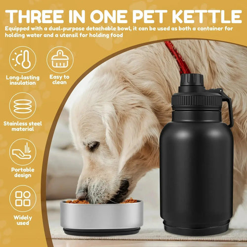 32 oz Capacity Portable Dog Water Bottle 3 in 1 Leak Proof Dog Travel Water Bottle with 2 Detachable Bowls for Walking Hiking CobraDobra