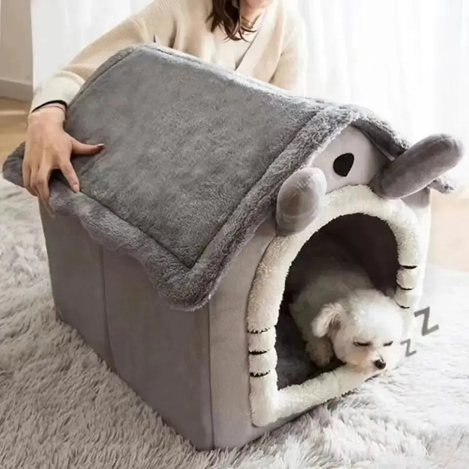 All Season Dog House Style Bed - Removable Washable CobraDobra