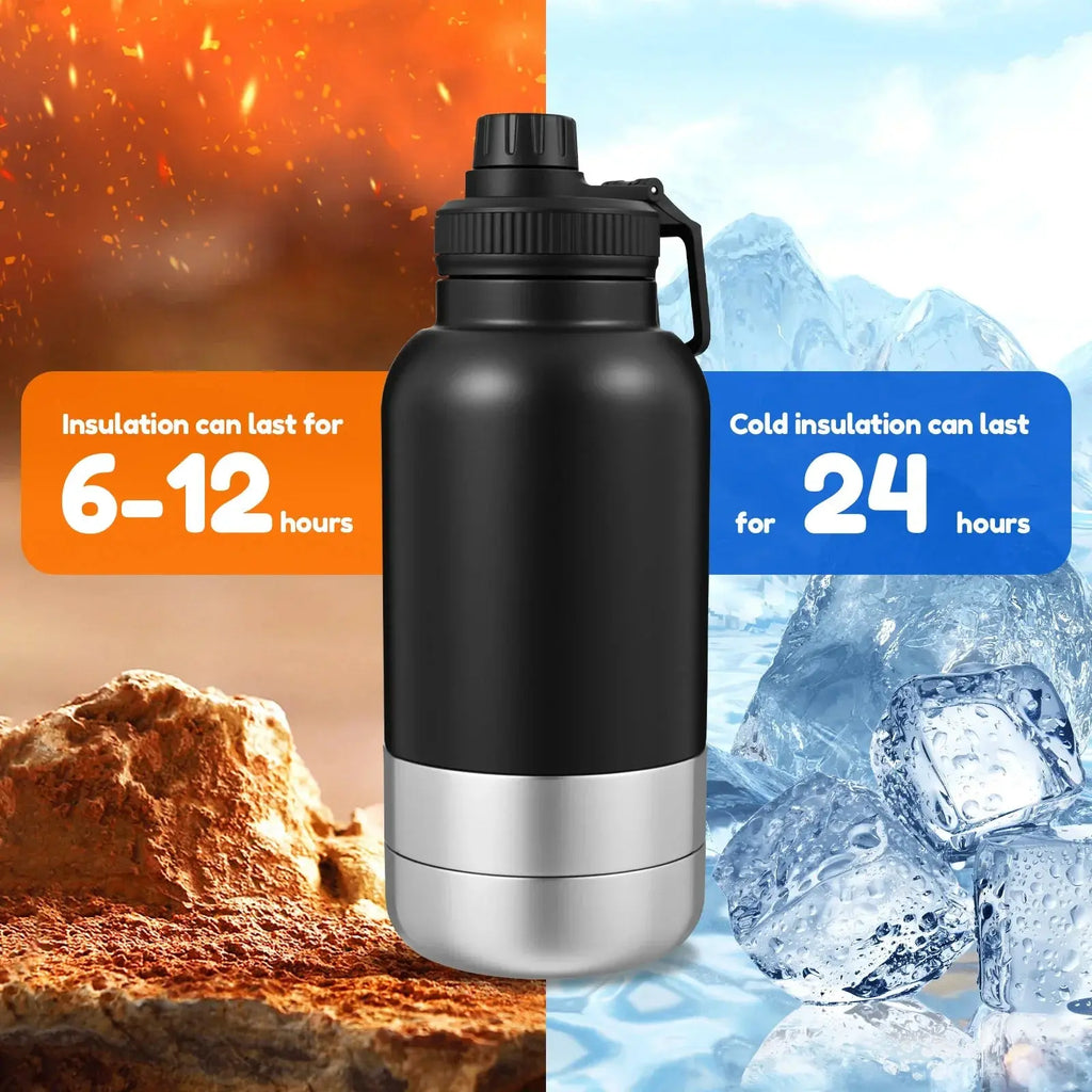 32 oz Capacity Portable Dog Water Bottle 3 in 1 Leak Proof Dog Travel Water Bottle with 2 Detachable Bowls for Walking Hiking CobraDobra