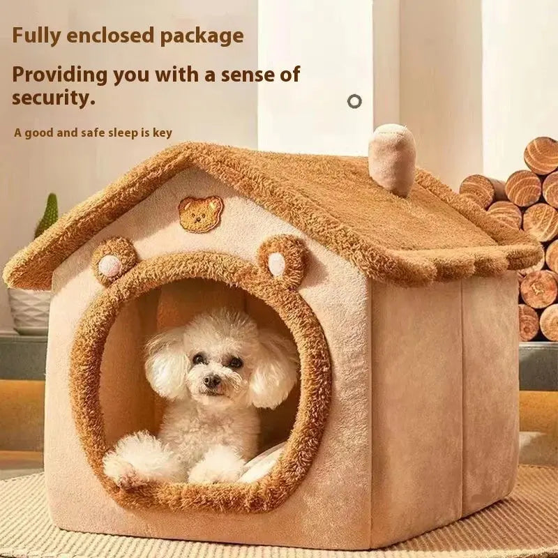 All Season Dog House Style Bed - Removable Washable CobraDobra