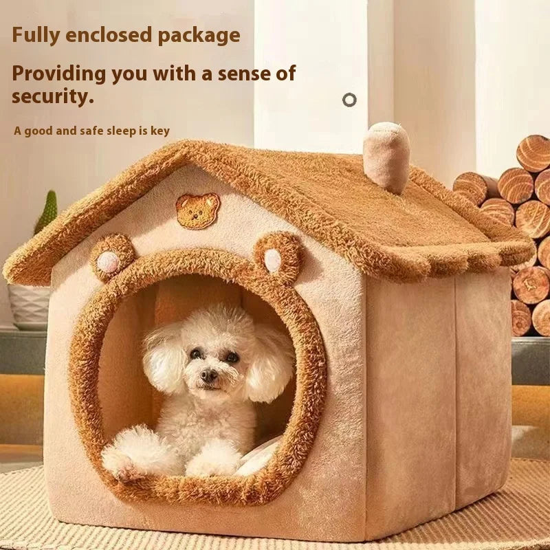 All Season Dog House Style Bed - Removable Washable CobraDobra