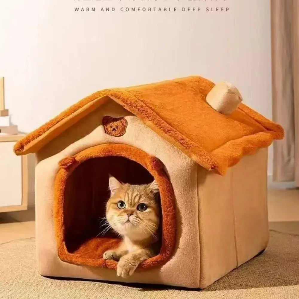 All Season Dog House Style Bed - Removable Washable CobraDobra