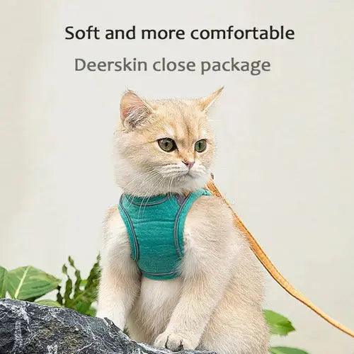 Adjustable Cat Harness With Leash Set Reflective Vest Pet Harnesses CobraDobra